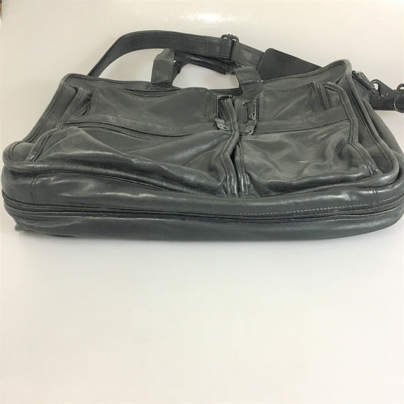 Tumi Alpha Black Leather Computer Briefcase - Picture 3 of 7